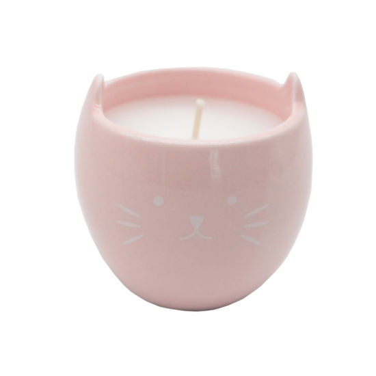 Scented Candle in Cat Shape Ceramic for Home Decor