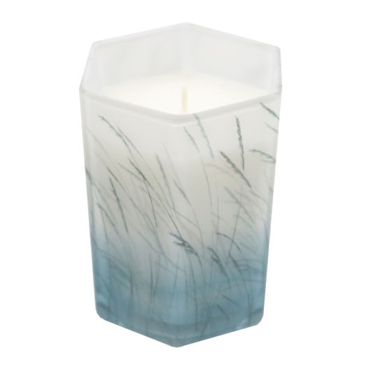 Scented Glass Candle in Spray Color and Gradient Spray for Home Decor