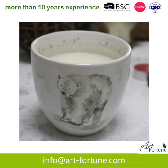 360g Bear Scent Ceramic Candle for Christmas