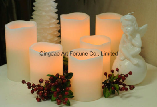 Unscented LED Candle in Glass Bowl Jar