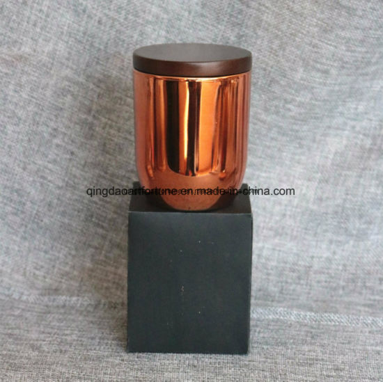 Glass Copper Jar Candles for Day Decoration