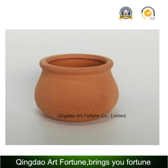 Outdoornatural Clay Ceramic Pot for Candle Holder Use Medium Shape