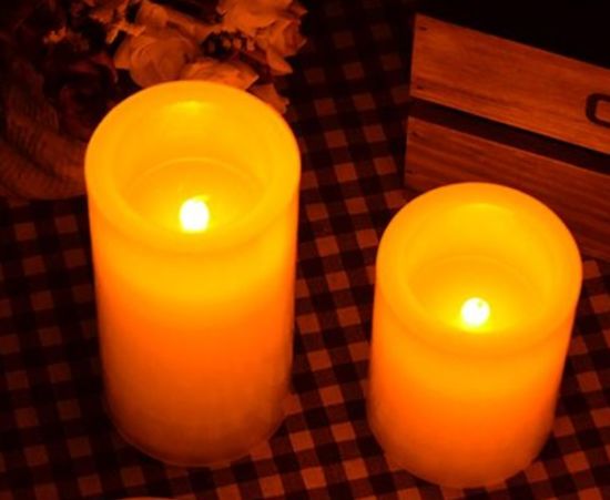 Battery Operat Flickering LED Flameless Candles with Real Wax Cheap