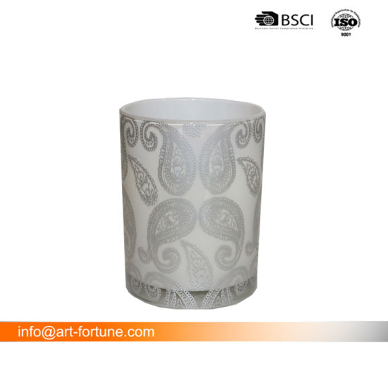 Hot Sale Frosted Fragrance Scented Glass Jar Candle with Customized Pattern