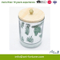 Shape Scent Glass Jar Candle with Wooden Lid for Home Decor