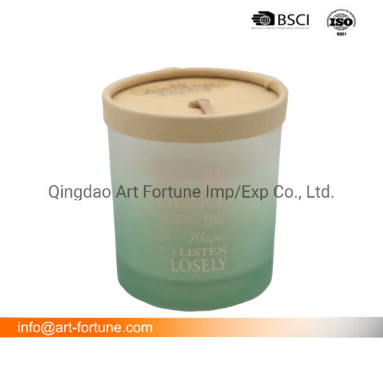 Hot Sale Soya Wax Glass Jar Candle with Wooden Lid