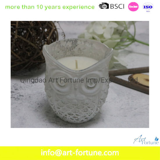 Shaped Scent Glass Jar Candle with Color Coating for Festival