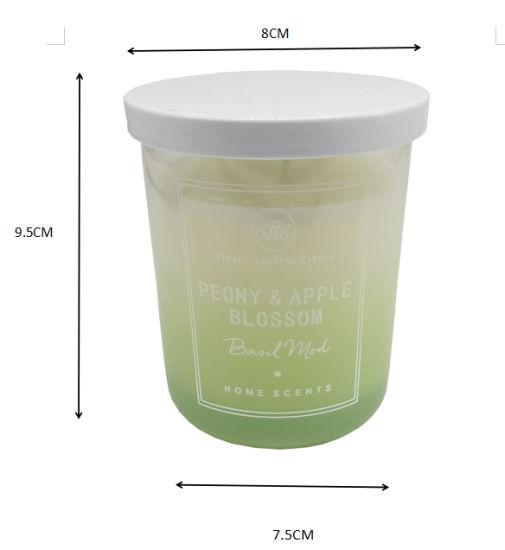 200g Factory Direct Wholesale Price of Outdoor Aromatherapy Gradient Green Glass Candle