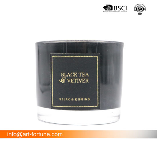 8oz Black Tea $Vettver Jar Candle for Home Decor
