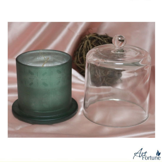 12oz Mercury Glass Filled Candle with Cloche