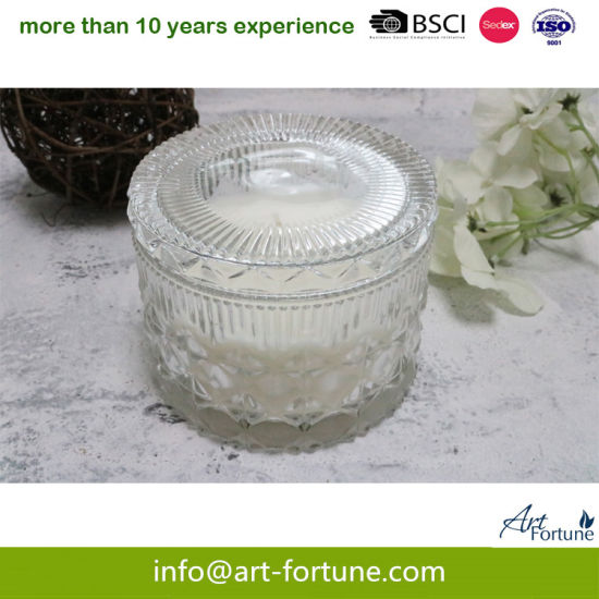 Outer Colorful Electroplated Scented Glass Candle with Lid for Home Decoration