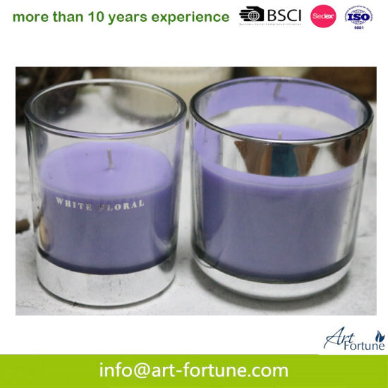 Wax Jar Candle with Color Spray for Home Decor