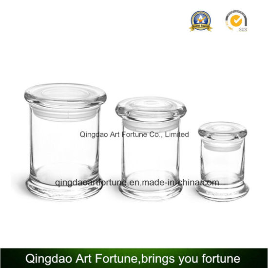 Glass Candle Jar with Clear Lid for Storage