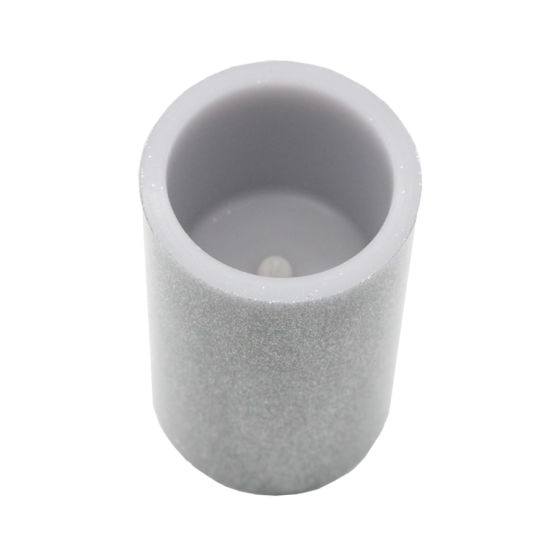The Warm Light of Small Flameless LED Pillar Candle with Lacker for Home Decor