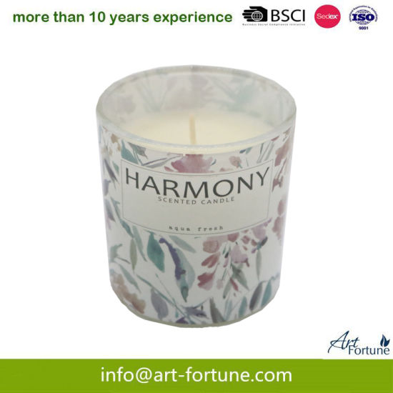 120g Glass Scented Candle with Paper Wrap for Home Decor