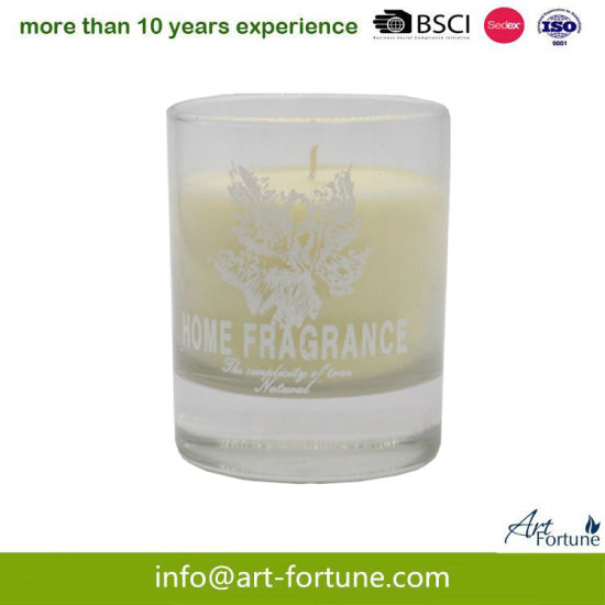 120g New Design Glass Scented Candle with Paper Decal for Party