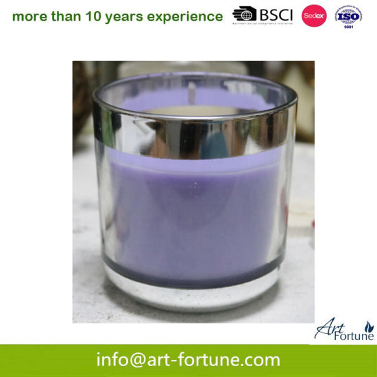 Wax Jar Candle with Color Spray for Home Decor