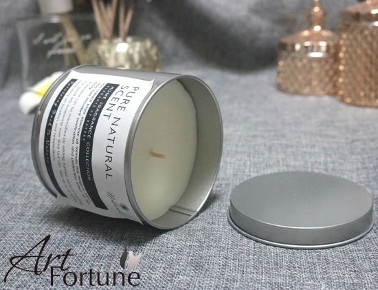 Scented Candle with Nice Sticker and Sliver Outer Box