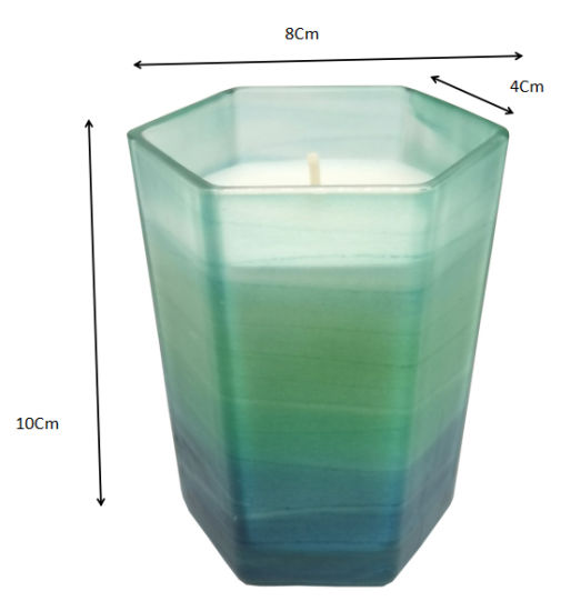 High Quality Scented Candle with Polygon Glass