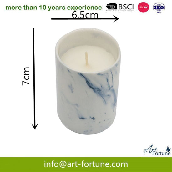 High Quality Carved Flower Scented Ceramic Candle with Lid for Home Decor