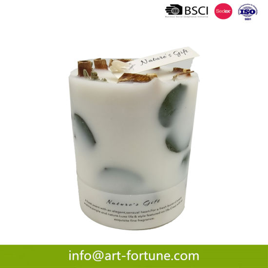 High-Quality Green Plant-Added Scented Candles for Home Decor