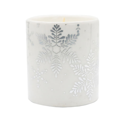 8.5oz Ceramic Scented Candle with Decal Paper for Festival