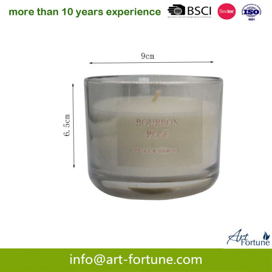 Sprayed Glass Scented Candle with Spot Decal