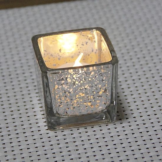 Small Glass Tealight Candle Holder Flower Shape Supplier