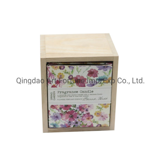 Soya Wax Candle with Color Paper in Gift Box