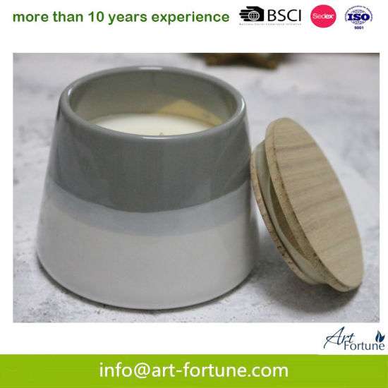 150g Ceramic Candle with Wooden Lid for Mother`S Day
