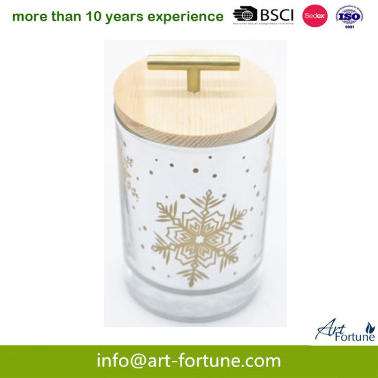 Outer Electroplated Scented Glass Candle with Spot Decal for Home Decoration