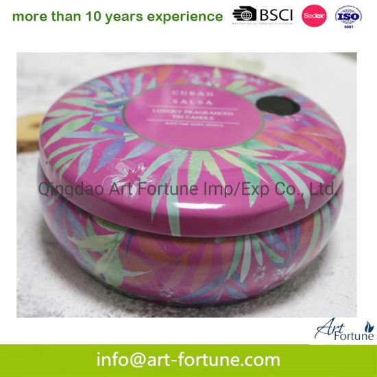 Scent Travel Tin Candle with Color Printing for Home Decor