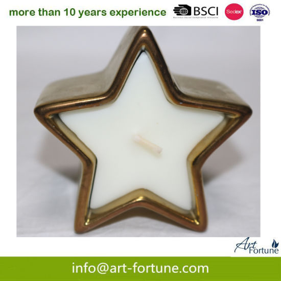 Star Shape Scent Ceramic Candle for Christmas