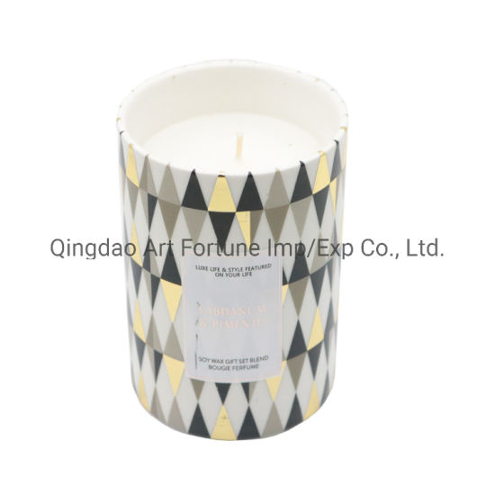 Scented Candle in Ceramic Cup for Home Decor