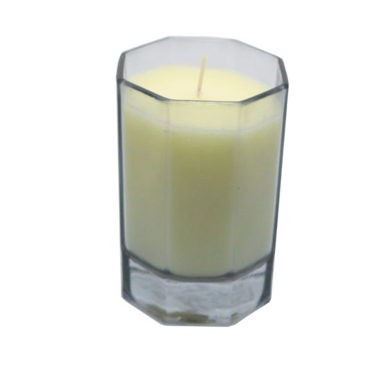 8oz 220g Octagon Glass Scented Candle with Metal Lid