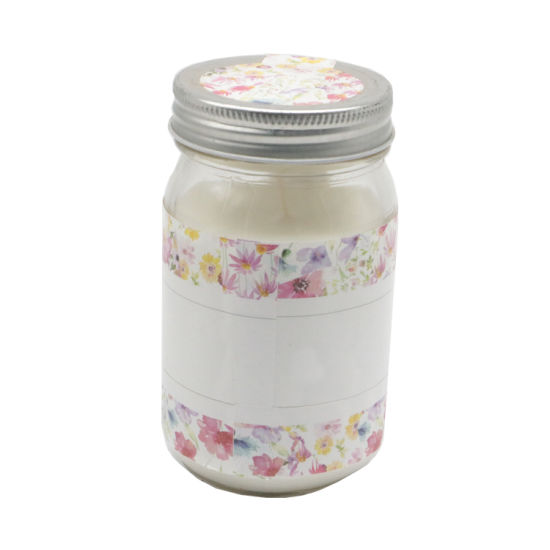 Scent Glass Jar Candle with Color Coating and Lid for Home Decor