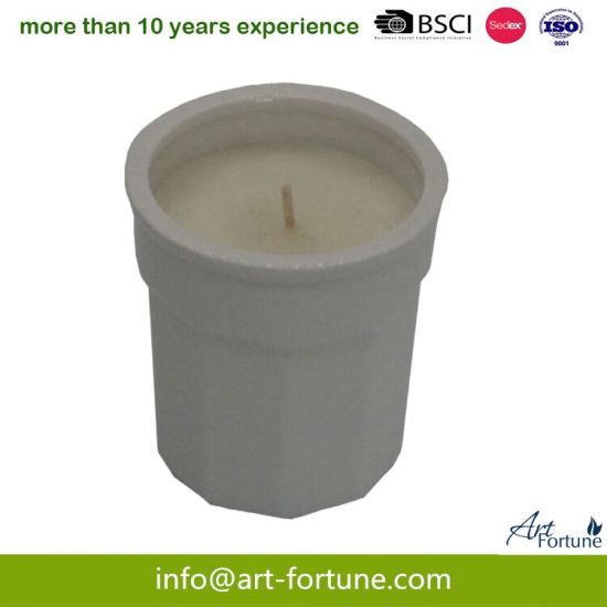 High Quality Cup Shaped Scented Ceramic Candle for Home Decor